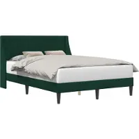 vidaXL Cadre de lit avec tête de lit Vert foncé 160 x 200 cm Velours