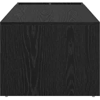 vidaXL Table basse noire imitation chêne 101,5 x 50 x 37 cm