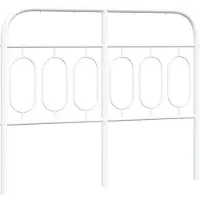 vidaXL Tête de lit de rechange en métal blanc 137 cm