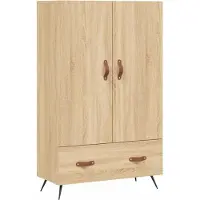 vidaXL Highboard chêne Sonoma 69,5x31x115 cm Matériau dérivé du bois