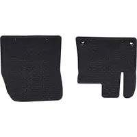 vidaXL Tapis de voiture 2 pièces Noir Caoutchouc