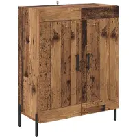 vidaXL Highboard vieux bois 69,5 x 32,5 x 180 cm Bois composite