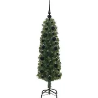 vidaXL Sapin de Noël artificiel avec 150 LEDs avec support Vert 120 cm