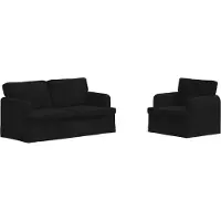 vidaXL Canapé 2 places Noir 162 x 80 x 85 cm Tissu