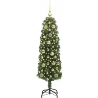 vidaXL Sapin de Noël artificiel avec 150 LEDs avec support Vert 120 cm