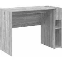 vidaXL Bureau , panneau de particules imitation bois Sonoma gris, 109 x 50 x 78 cm