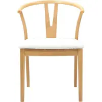 vidaXL - 2 chaises de salle à manger. Bois d'hévéa massif, couleur naturelle et claire