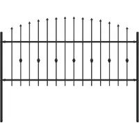 vidaXL Clôture en piquets ASTEN, 200 x 130 cm, acier noir avec revêtement en poudre