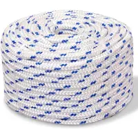 vidaXL Corde de bateau Polypropylène 10 mm 250 m Blanc