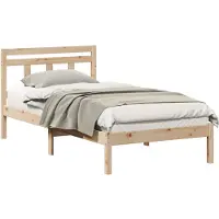 vidaXL Cadre de lit Marron 90 x 200 cm Pin massif