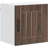 vidaXL Armoire murale LUCCA, 2 pièces, bois composite imitation chêne brun
