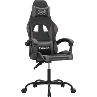 vidaXL Chaise de jeu noir et gris similicuir