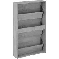 vidaXL Armoire à chaussures miroir 3 niveaux Sonoma gris 63x17x102,5cm