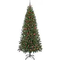 vidaXL Sapin de Noël artificiel avec 300 LED Vert 210 cm PE et PVC
