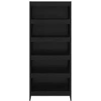 vidaXL Bibliothèque 2 Pcs Chêne Noir 80 X 30 X 155 Cm