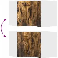 vidaXL Façade de lave-vaisselle Kalmar, chêne fumé, 57 x 57 x 40 cm