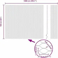 vidaXL : Clôture en panneaux soudés, 1,6 x 10 mètres, acier galvanisé, couleur argent