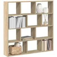 vidaXL Étagère cube murale 12 compartiments chêne sonoma