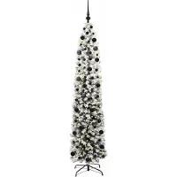 vidaXL Sapin de Noël artificiel Vert 210 cm PVC et acier et plastique