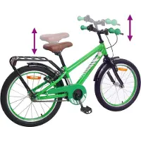 vidaXL Vélo enfant 20 pouces pour 6-11 ans Vert