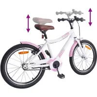 vidaXL Vélo enfant 20 pouces pour 6-11 ans rose clair