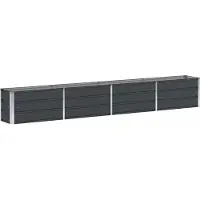 vidaXL Jardinière Anthracite 320 X 40 X 45 Cm Acier