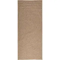vidaXL Tapis de salon Moiré AGIRA Naturel 150 x 80 cm Polyester