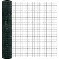 vidaXL Clôture européenne à fixer au sol, 10 x 1,5 m, acier revêtu de PVC