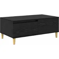 vidaXL Table basse noire imitation chêne 90 x 50 x 35 cm Bois composite