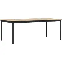 vidaXL Table de salle à manger, 200 x 100 x 75 cm, en panneaux de particules, rectangulaire