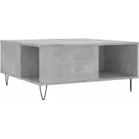 vidaXL Table basse gris béton 80x80x36,5 cm Bois composite