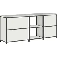 vidaXL Ensemble de rangement pour la cuisine HATTEM, 3 pièces, blanc