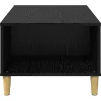 vidaXL Table basse noire imitation chêne 90 x 50 x 35 cm Bois composite