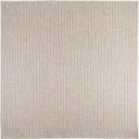 vidaXL Tapis carré FARO Crème 120 x 120 cm Polyester