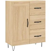 vidaXL Highboard chêne Sonoma 69,5x34x180 cm Matériau dérivé du bois