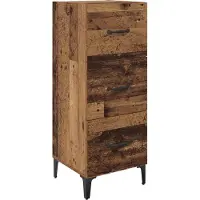 vidaXL Buffet en vieux bois 34,5 x 34 x 90 cm Matériau dérivé du bois