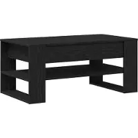 vidaXL Table Basse Chêne Noir 102X55X45 Cm Avec Bois d'Ingénierie Lumarko !