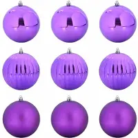 vidaXL Ensemble de Boules de Noël 9 pcs Lilas Plastique