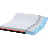 vidaXL Matelas blanc et gris 200 x 200 cm Tissu jacquard