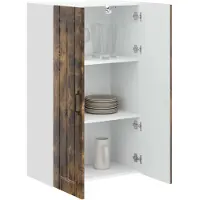 vidaXL Armoire murale LUCCA en chêne fumé 60 x 31 x 100 cm