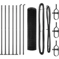 vidaXL Clôture Euro avec socle en béton, 10 x 1,2 m, en acier revêtu de PVC