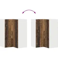vidaXL Armoire d'angle murale LUCCA en bois vieilli 57 x 57 x 80 cm, aggloméré