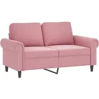 vidaXL Ensemble de canapés 4 pièces avec coussins Rose velours