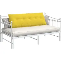 vidaXL Coussin dorsal jaune clair 140 x 19 x 50 cm Tissu
