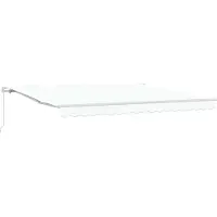 vidaXL Store rétractable Blanc 400 x 300 cm Polyester et aluminium