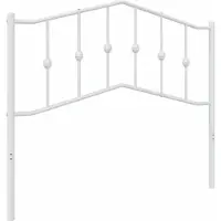 vidaXL Tête de lit en métal blanc 107 cm