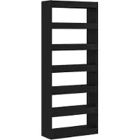 vidaXL Meuble de rangement/bibliothèque en chêne noir 80x30x198 cm