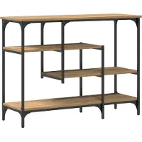 vidaXL Table Console avec étagère chêne artisanal 100 x 35 x 75 cm