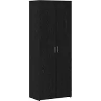 vidaXL Buffet haut 2 pièces Noir aspect chêne 70 x 42,5 x 185 cm