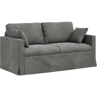vidaXL Canapé gris foncé 158 x 78 x 80 cm Velours